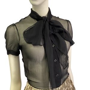 Ralph Lauren sheer blouse 4